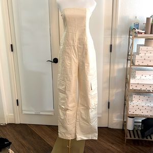 Strapless Cargo Jumpsuit